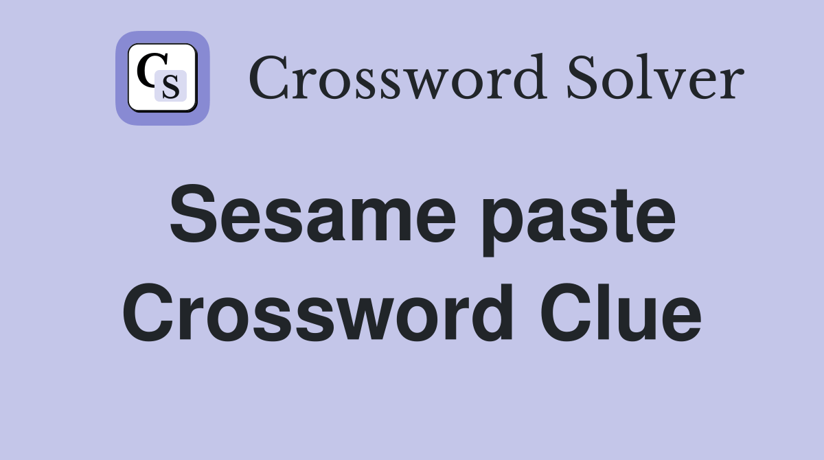 Sesame paste